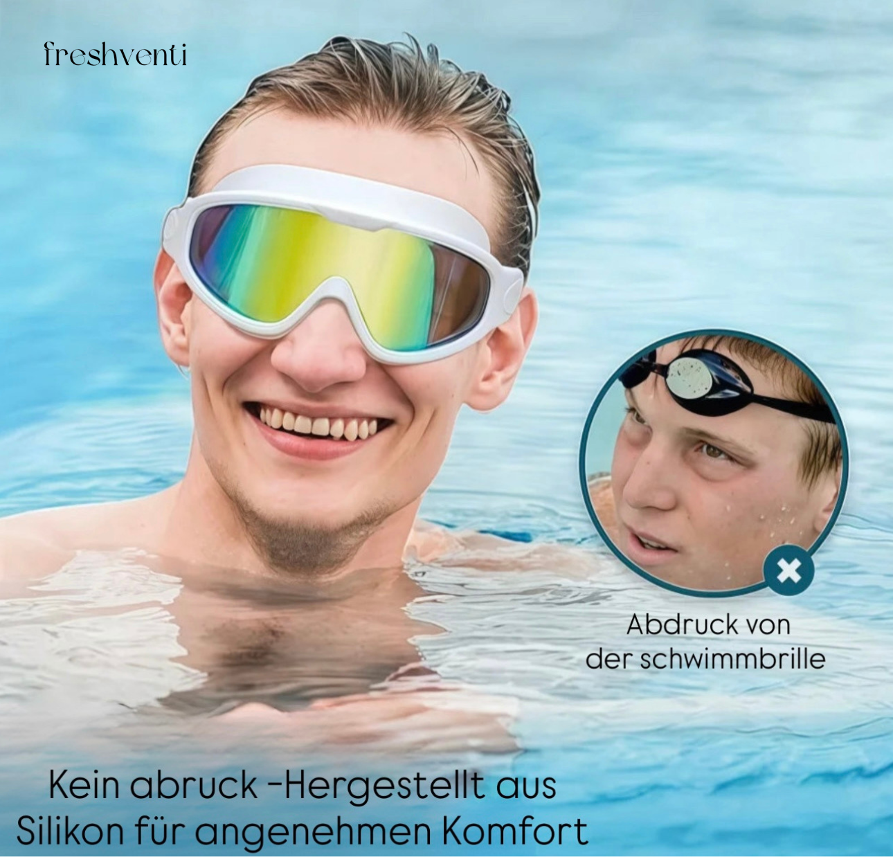 SwimPro -Schwimmbrille mit Panorama Sicht